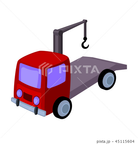 Tow truck icon in cartoon style isolated on white background. Parking zone symbol stock vector Tow truck icon in cartoon style isolated on white background. Parking zone symbol stock vector 45115604