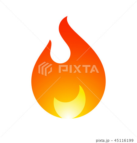 Fire flames new yellow orange icon vector 45116199