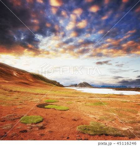 The picturesque landscapes of forests and mountains Iceland The picturesque landscapes of forests and mountains Iceland 45116246