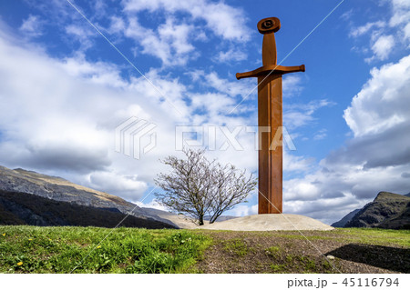 Iron sword in the stone at Llanberis in Snowdonia National Park in Wales Iron sword in the stone at Llanberis in Snowdonia National Park in Wales 45116794