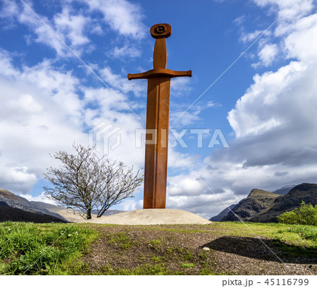 Iron sword in the stone at Llanberis in Snowdonia National Park in Wales Iron sword in the stone at Llanberis in Snowdonia National Park in Wales 45116799