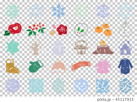 Hand-painted winter icon 1 Hand-painted winter icon 1 45117915