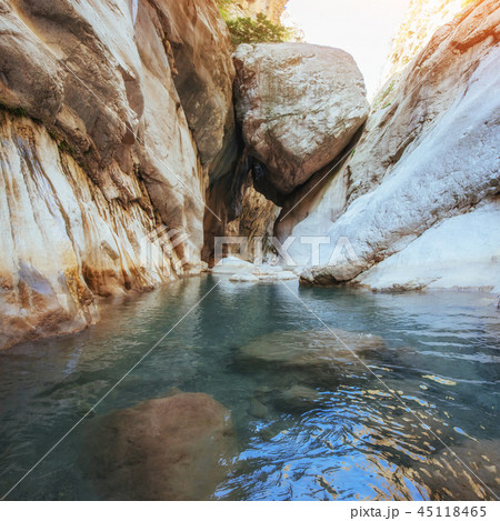 Scenic views of the canyon Goynuk in Turkey. Beautiful mountain Scenic views of the canyon Goynuk in Turkey. Beautiful mountain 45118465
