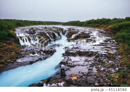 The picturesque landscapes of forests and mountains  Iceland 45118580