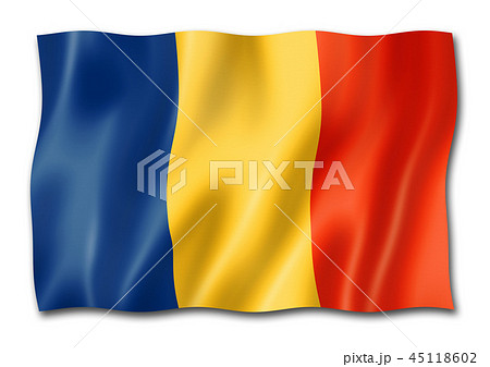 Chad flag isolated on white 45118602