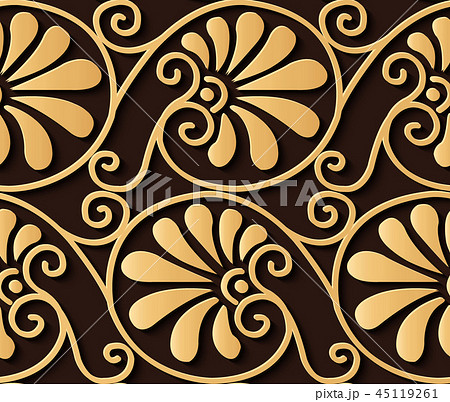 Seamless relief sculpture decoration retro pattern Seamless relief sculpture decoration retro pattern 45119261