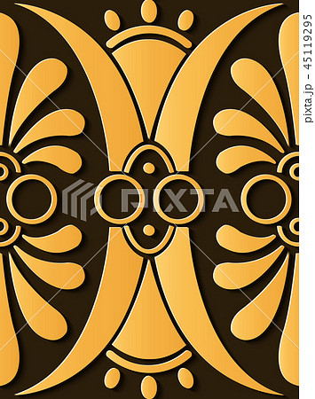 Seamless relief sculpture decoration retro pattern Seamless relief sculpture decoration retro pattern 45119295