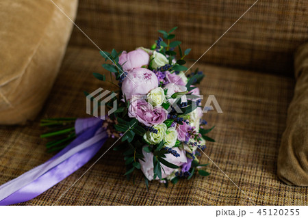 Beautiful wedding bouquet of beautiful fresh Beautiful wedding bouquet of beautiful fresh 45120255