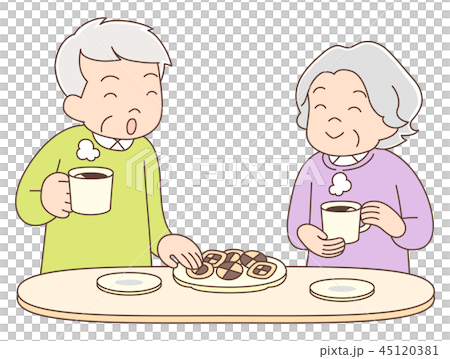 Coffee _ senior couple 1 45120381