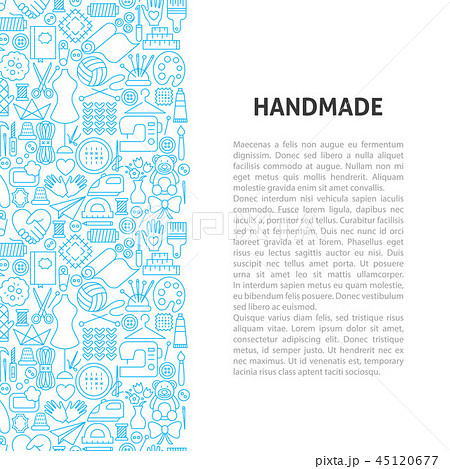 Handmade Line Pattern Concept 45120677