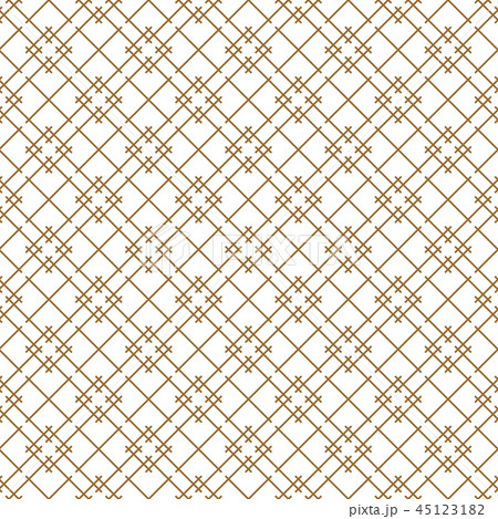 Seamless japanese pattern shoji kumiko in brown. 45123182
