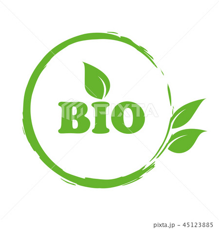 bio typography green health icon 45123885