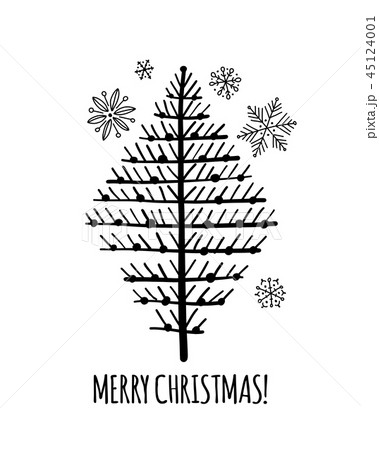 Christmas tree, greeting card for your design 45124001