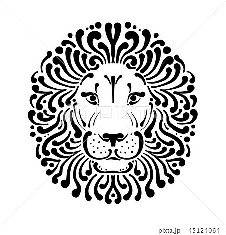 Lion face logo, sketch for your design 45124064