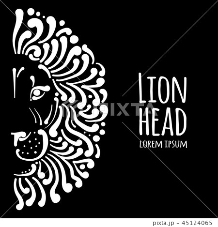 Lion face logo, sketch for your design 45124065