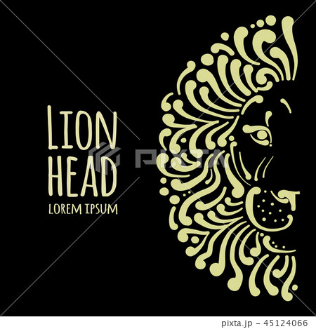 Lion face logo, sketch for your design 45124066
