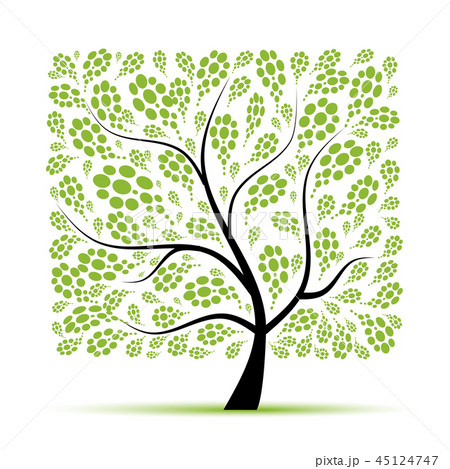Art tree beautiful for your design  45124747