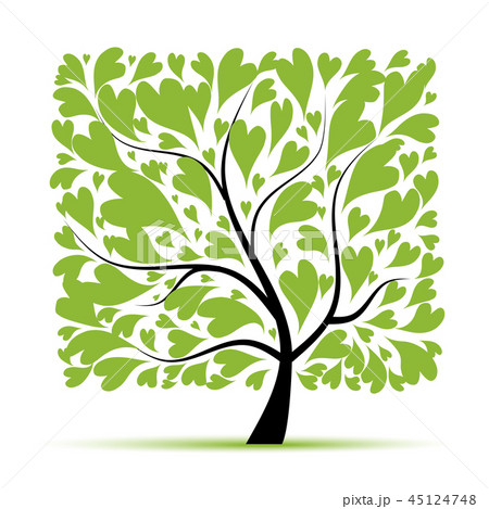 Art tree beautiful for your design  45124748