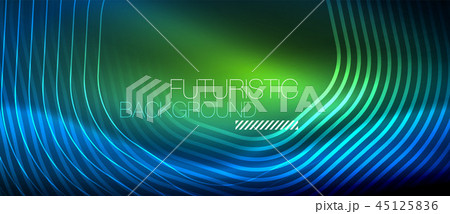 Neon glowing lines, magic energy space light concept, abstract background wallpaper design Neon glowing lines, magic energy space light concept, abstract background wallpaper design 45125836