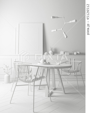 Interior modern design room 3D illustration 45126512
