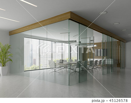 Interior of reception and meeting room 3D 45126578