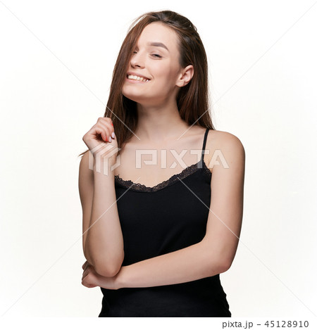 Natural beauty emotional girl 45128910