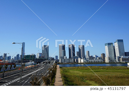 豊洲市場　環状２号線暫定開通前 45131797