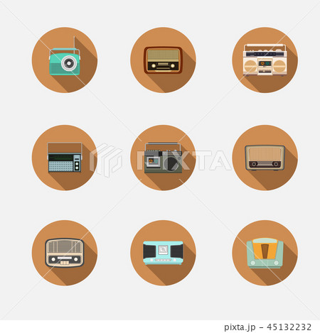 Retro Radio icon vector Retro Radio icon vector 45132232