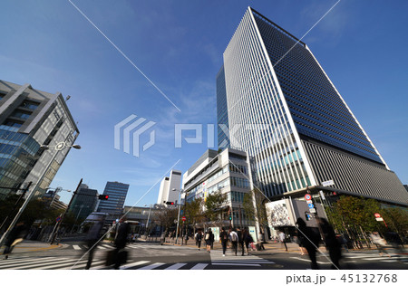 日本の東京都市景観　田町駅前に超高層ビルが出現 45132768