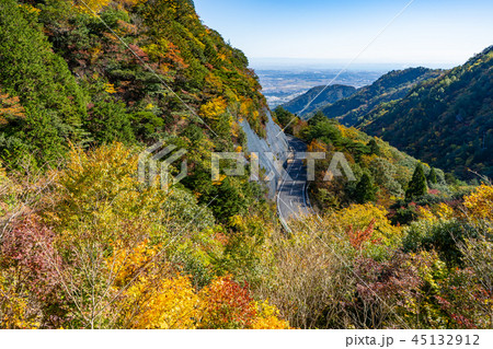 三重県　御在所岳　鈴鹿スカイラインの紅葉 45132912