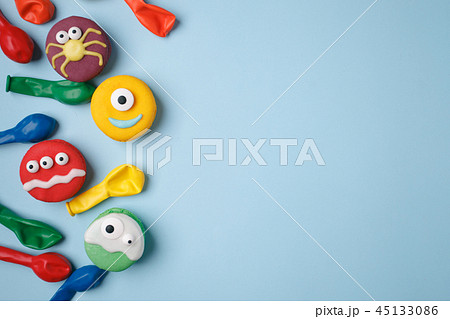 Children birthday halloween party background 45133086