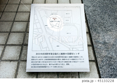 旧日本帝国陸軍東京砲兵工廠跡の基礎用レンガ 旧日本帝国陸軍東京砲兵工廠跡の基礎用レンガ 45133228