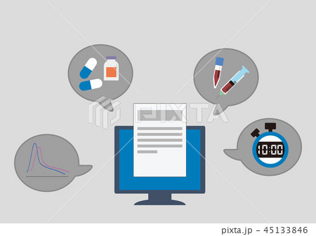 eCRFのイメージイラスト eCRFのイメージイラスト 45133846