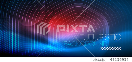 Neon blue glowing lines, magic energy space light concept, abstract background wallpaper design 45136932