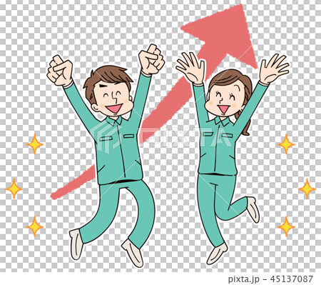 Men and women group wearing work clothes 45137087