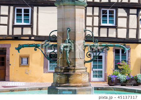 The Schwendi fountain in Colmar in Alsace 45137317
