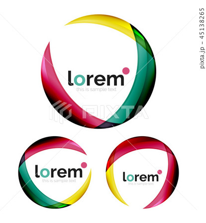 Set of geometric convergence vector icons 45138265