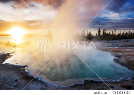 Geyser in Yellowstone 45138330