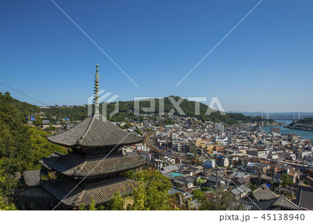 広島県尾道市　尾道の町並み 45138940