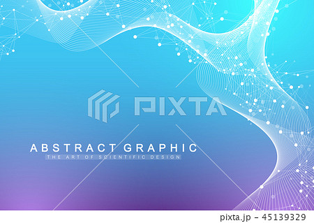 Scientific vector illustration genetic engineering and gene manipulation concept. DNA helix, DNA 45139329