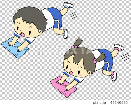 雑巾がけ　子供 45140983