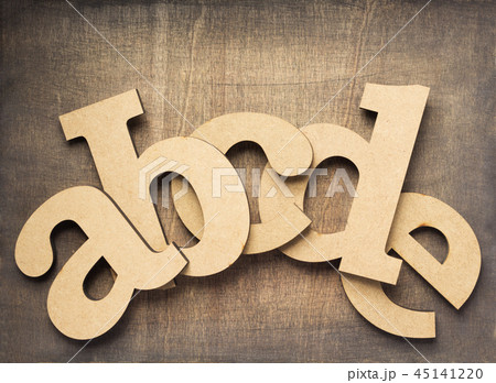 wooden letters at plywood background wooden letters at plywood background 45141220