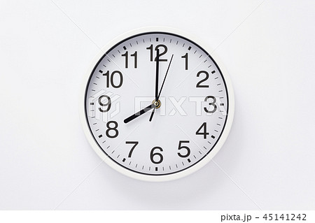 wall clock on white  background 45141242
