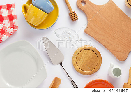 kitchenware set at white background 45141647