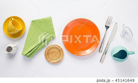 kitchenware set at white background kitchenware set at white background 45141649