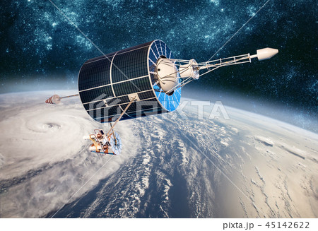 Space satellite monitoring earth orbit weather Space satellite monitoring earth orbit weather 45142622
