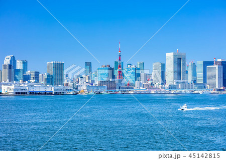 東京　レインボーブリッジからの眺望（東京タワー方面） 45142815