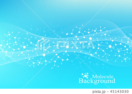 Big Genomic Data Visualization. DNA helix, DNA strand, DNA Test. Molecule or atom, neurons. Abstract Big Genomic Data Visualization. DNA helix, DNA strand, DNA Test. Molecule or atom, neurons. Abstract 45143030