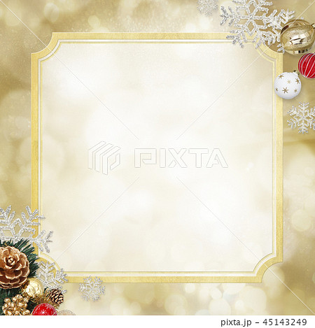 Background-Snow-Christmas-Gold-Glitter-Frame - Stock Illustration  [45143249] - PIXTA