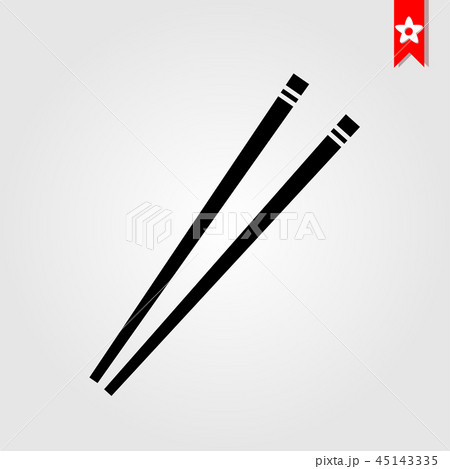 restaurant chopsticks icon in black style 45143335